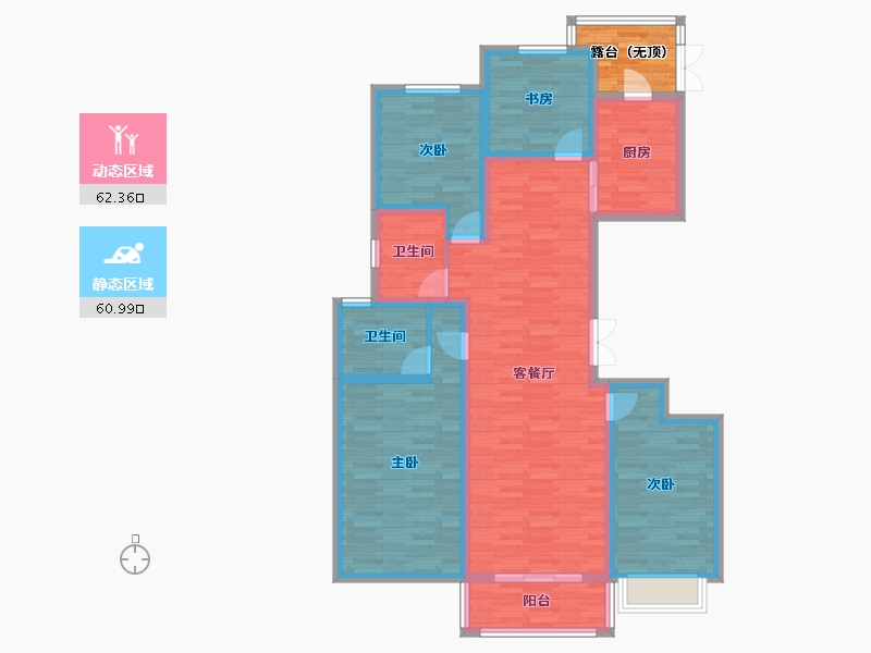 甘肃省-兰州市-嘉禾名都-113.92-户型库-动静分区