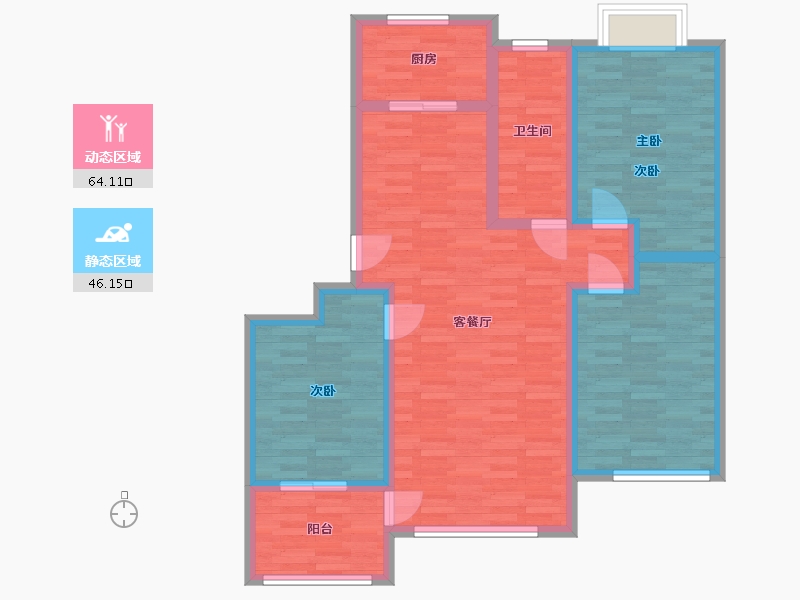 山东省-滨州市-凤凰城-98.00-户型库-动静分区