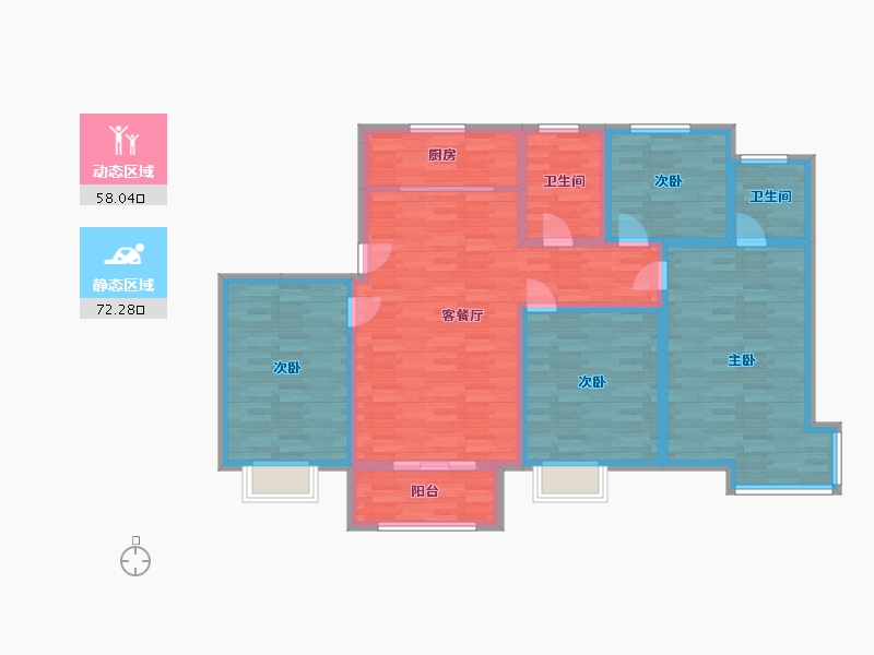 山西省-晋中市-汇景新城-115.88-户型库-动静分区