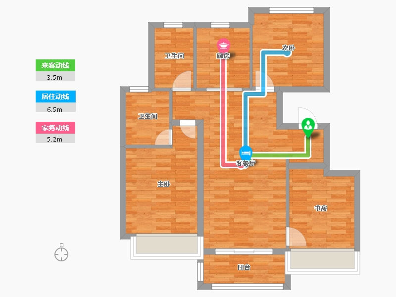 江苏省-南京市-文澜府-75.04-户型库-动静线