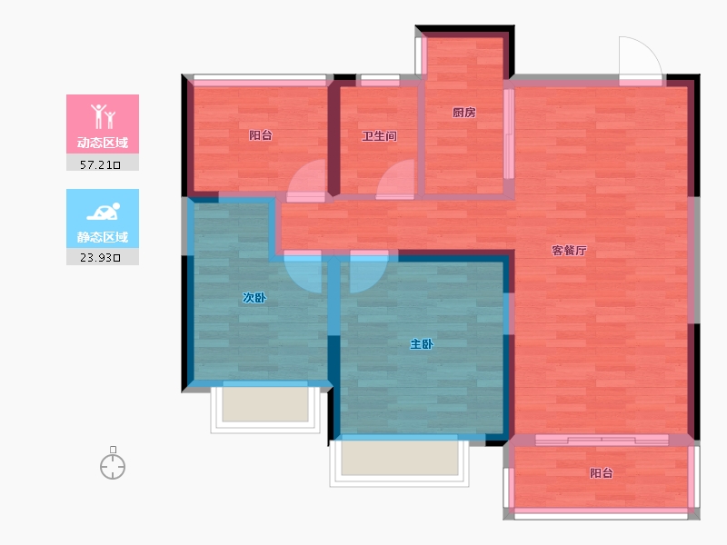 湖南省-长沙市-西湖景城-72.14-户型库-动静分区