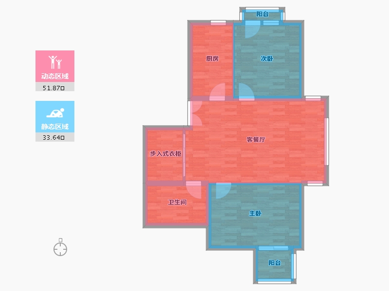 北京-北京市-御景山-77.18-户型库-动静分区