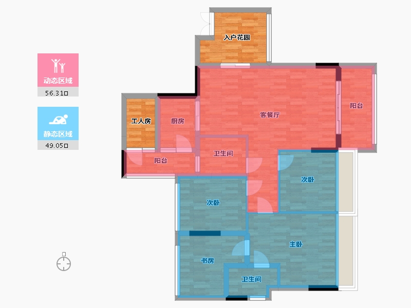 广东省-广州市-深航花园-105.97-户型库-动静分区