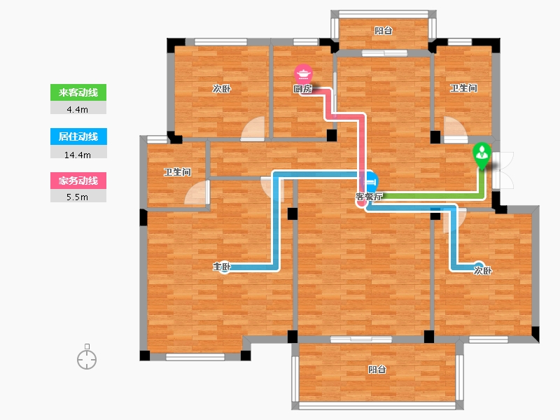 浙江省-嘉兴市-西郊庄园-121.83-户型库-动静线