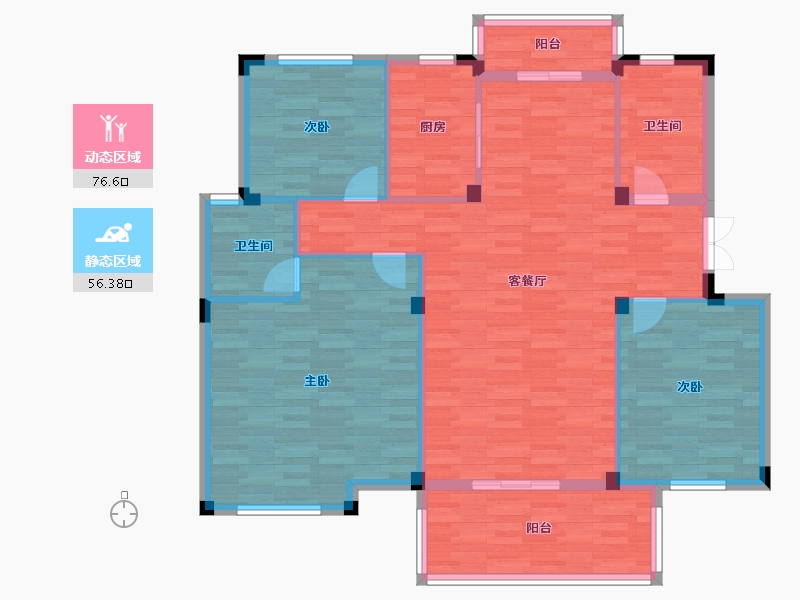 浙江省-嘉兴市-西郊庄园-121.83-户型库-动静分区