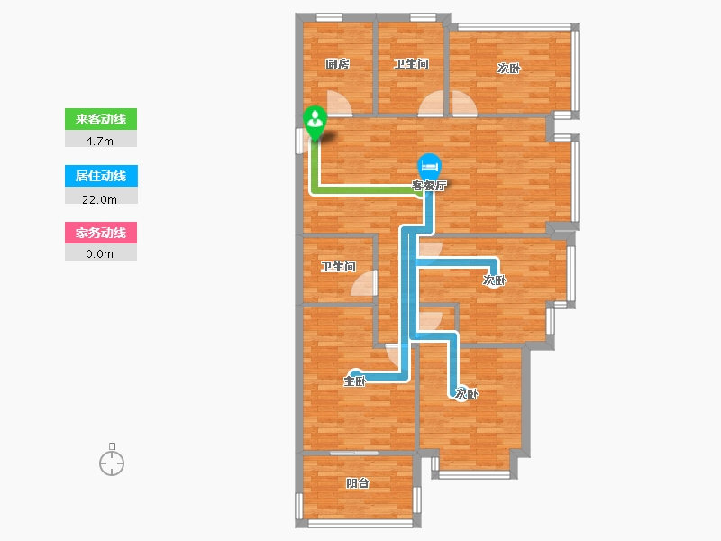 浙江省-杭州市-远洋香奈-104.28-户型库-动静线