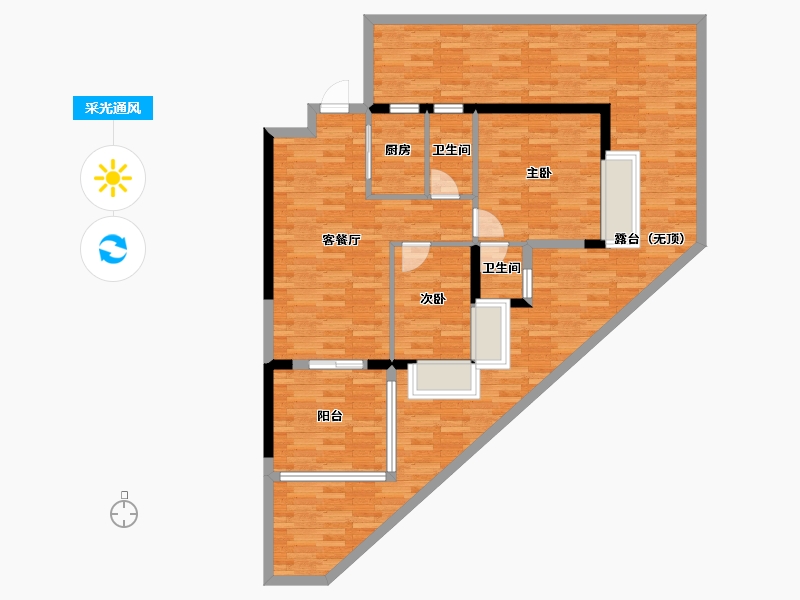 广东省-汕头市-星海南苑-116.54-户型库-采光通风