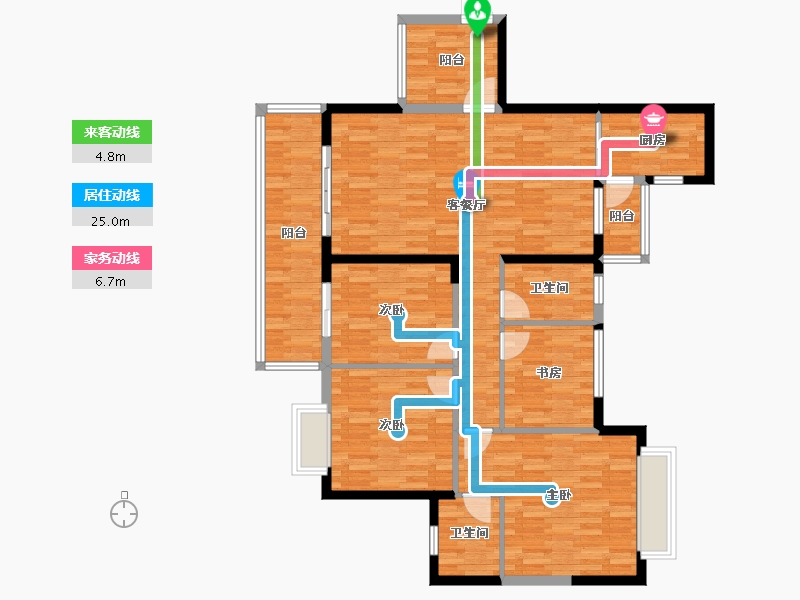 广西壮族自治区-防城港市-荣顾购物公园翡翠园三期-115.01-户型库-动静线