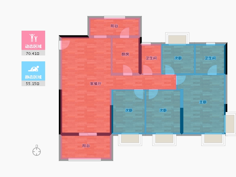 广东省-清远市-新天地-113.06-户型库-动静分区