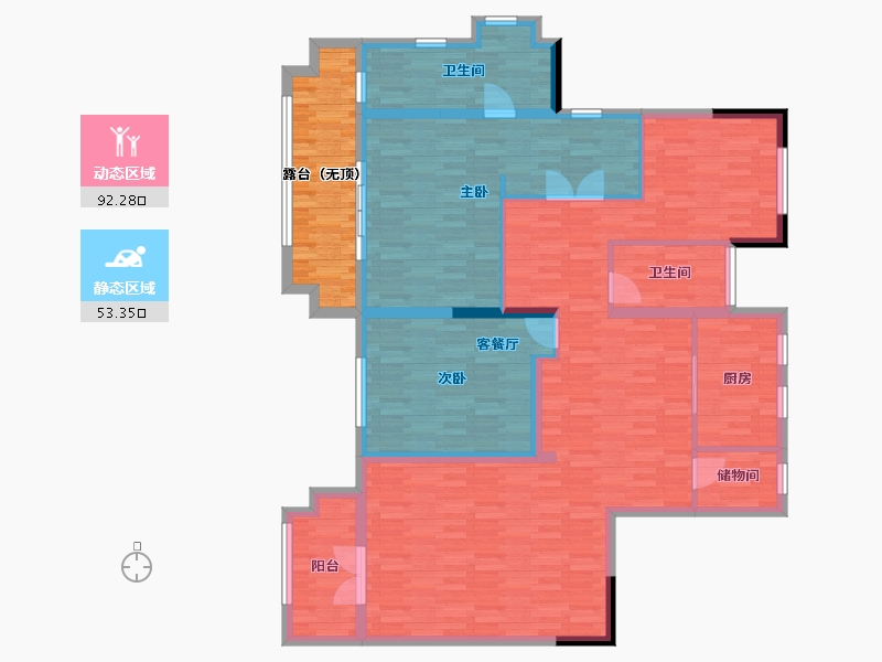 上海-上海市-大华斐勒公园-142.17-户型库-动静分区