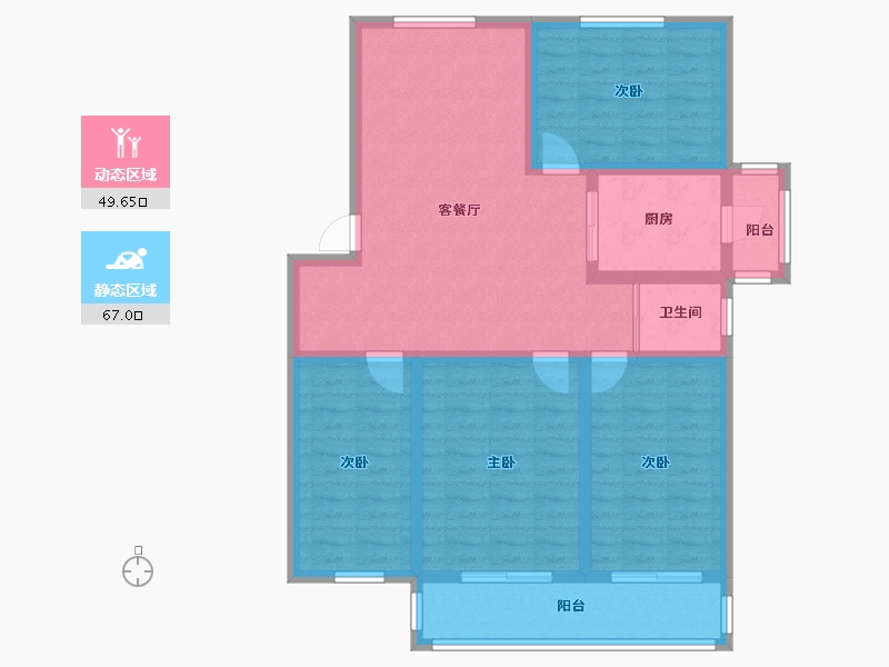 江苏省-南京市-腾飞园-104.14-户型库-动静分区