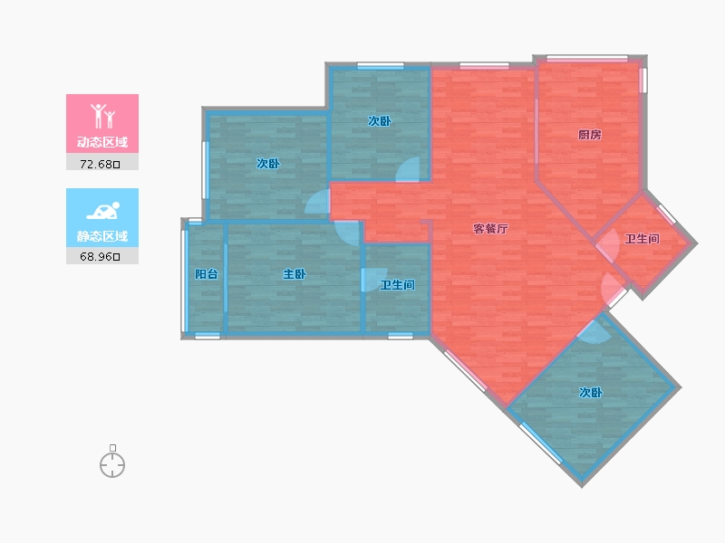 上海-上海市-山鑫联城-131.11-户型库-动静分区