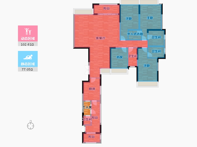 四川省-成都市-天誉楼盘-163.09-户型库-动静分区