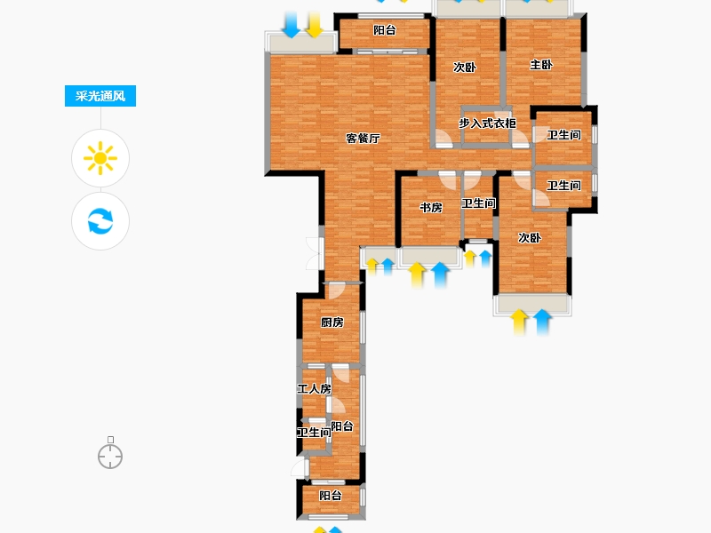 四川省-成都市-天誉楼盘-163.09-户型库-采光通风