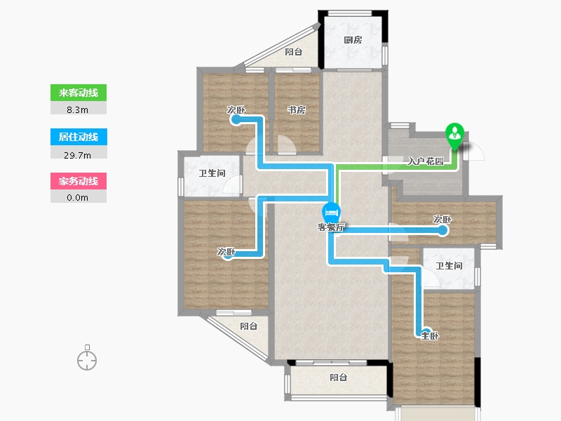 浙江省-温州市-乐清金海湾花苑-145.19-户型库-动静线