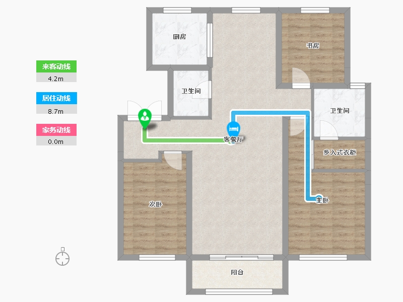 宁夏回族自治区-银川市-翡翠中央-100.69-户型库-动静线