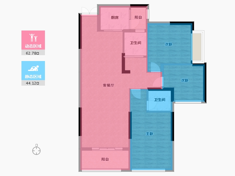 湖南省-衡阳市-金谷水郡-96.30-户型库-动静分区