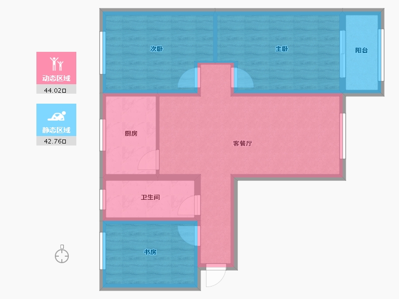 山东省-济南市-明泽小区-76.74-户型库-动静分区