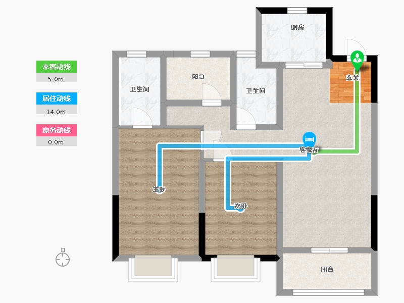 浙江省-宁波市-海湾金茂悦-84.01-户型库-动静线