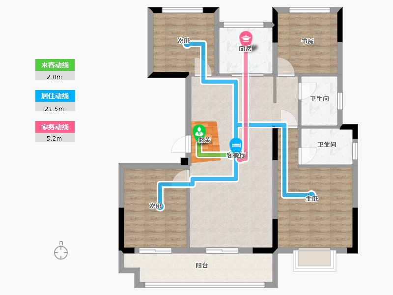 浙江省-宁波市-华鸿大发誉林府-97.02-户型库-动静线