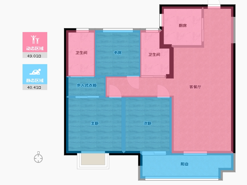 江西省-南昌市-绿地香颂-80.00-户型库-动静分区