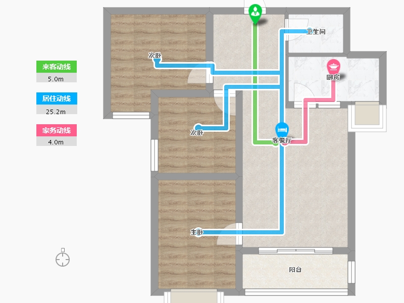 河北省-石家庄市-新合作广场-70.92-户型库-动静线