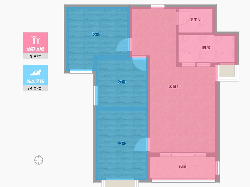 河北省-石家庄市-新合作广场-70.92-户型库-动静分区