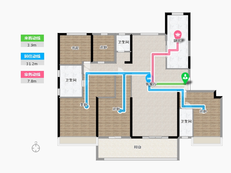 甘肃省-定西市-中和领域-215.95-户型库-动静线