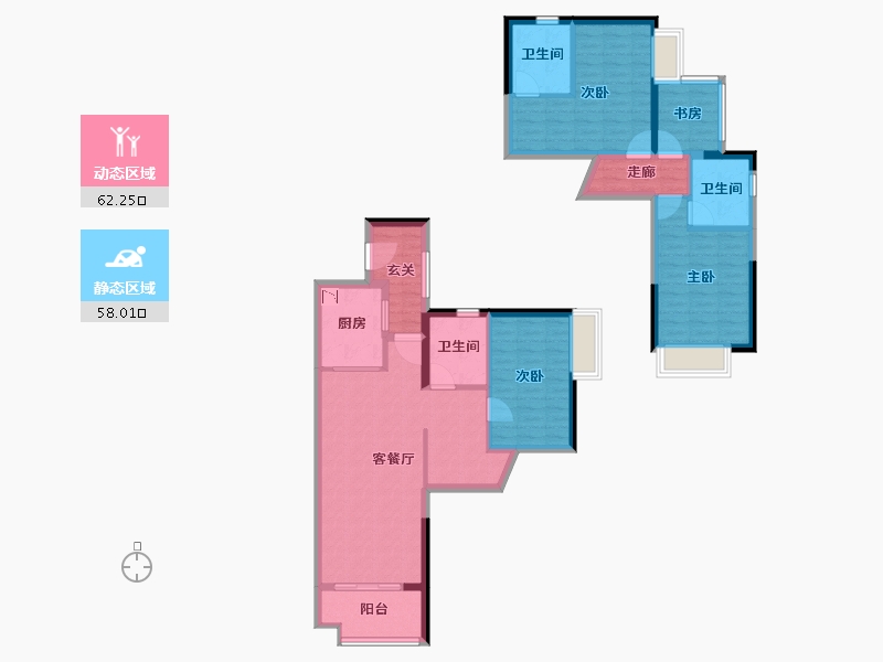 广东省-广州市-华润置地・广州润府-106.03-户型库-动静分区