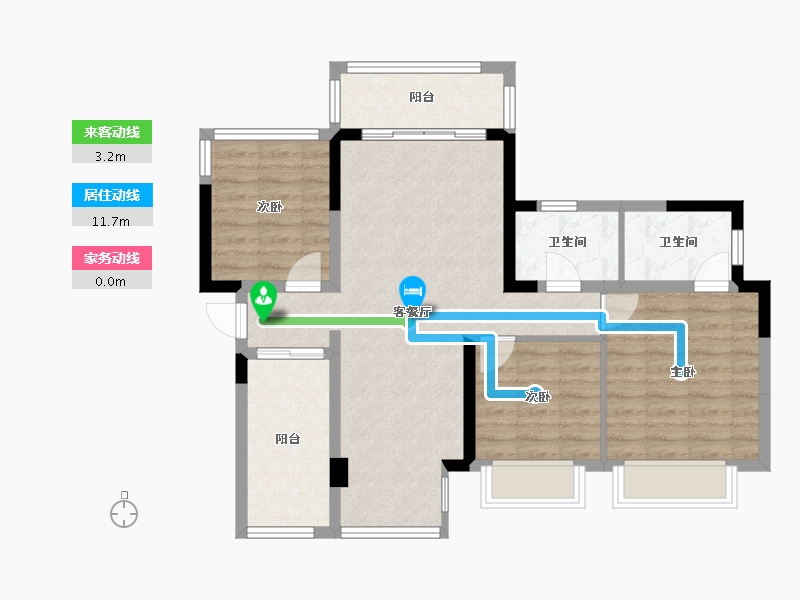 贵州省-贵阳市-中天金融城国际社区1期-81.42-户型库-动静线