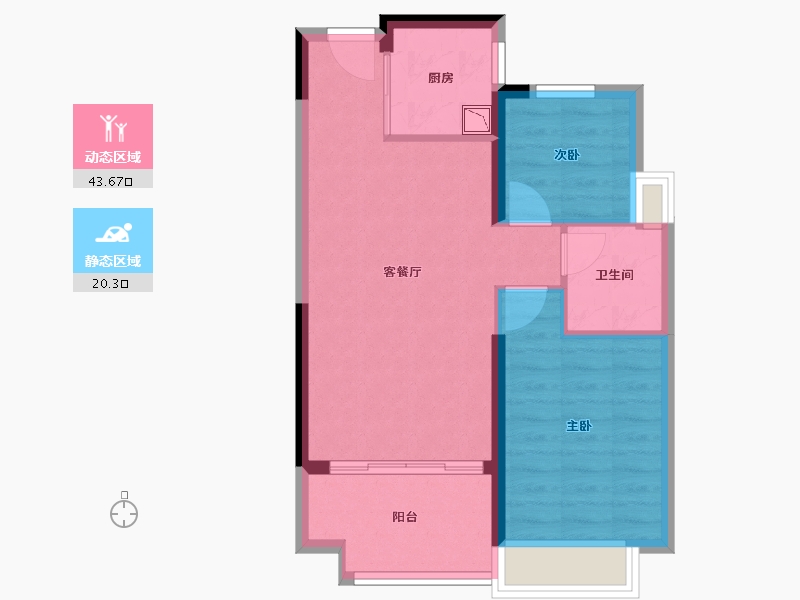 广东省-广州市-国瑞温泉城-57.15-户型库-动静分区