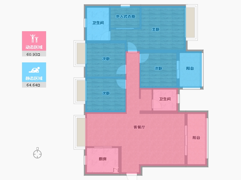 湖北省-襄阳市-东津世纪-112.07-户型库-动静分区