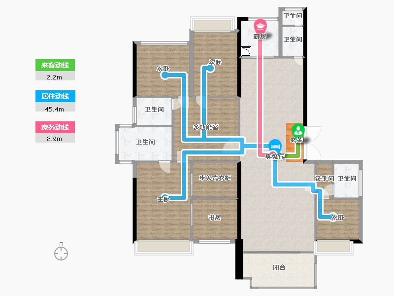 广东省-深圳市-龙华金茂府-199.83-户型库-动静线