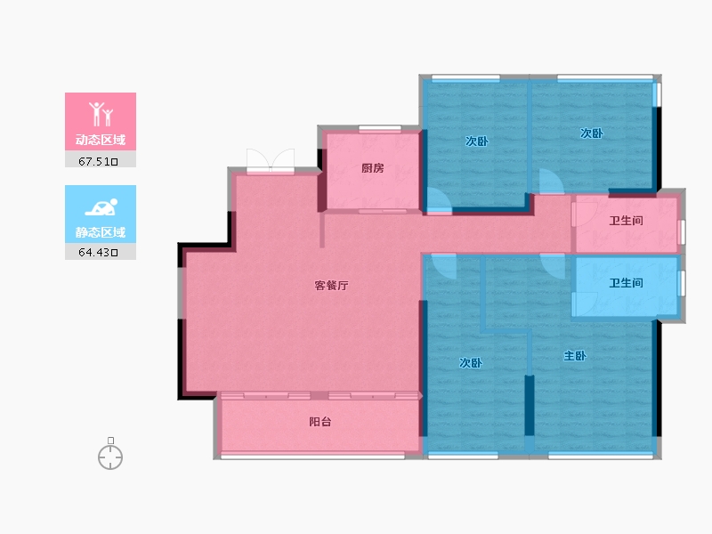 福建省-福州市-玖珑台-120.00-户型库-动静分区