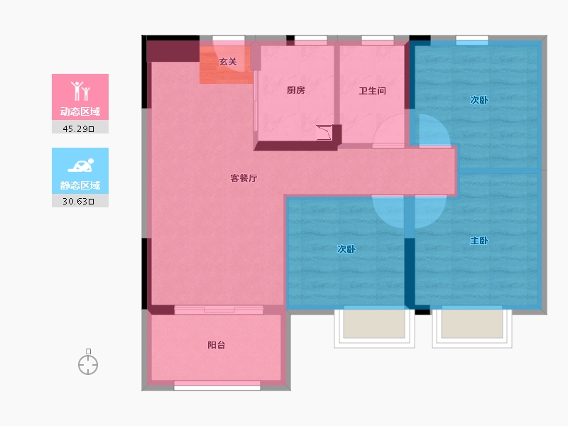 湖北省-武汉市-�吃没�府-67.20-户型库-动静分区