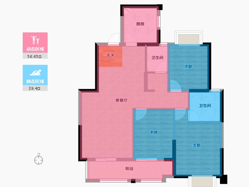 湖北省-武汉市-航城丽都-86.15-户型库-动静分区