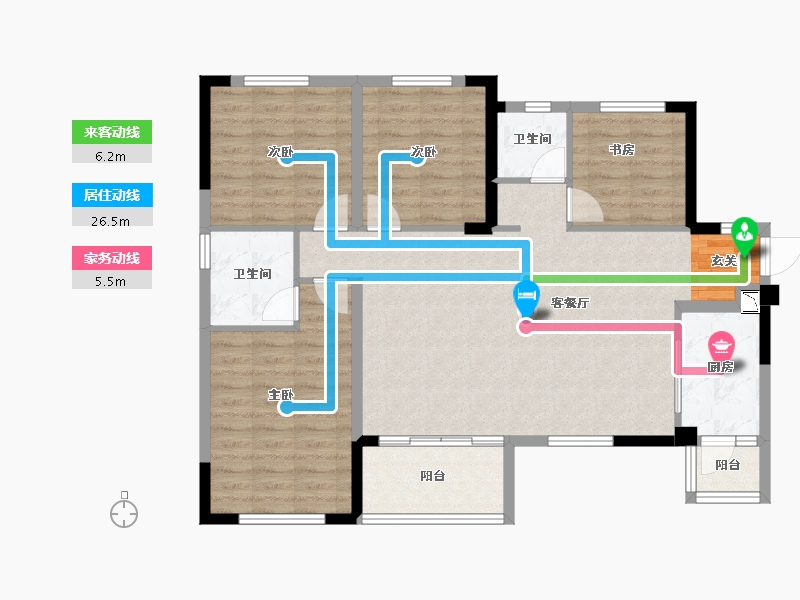 四川省-成都市-奥园天骄-102.08-户型库-动静线