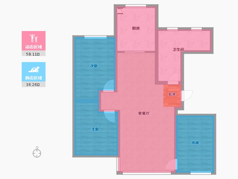 甘肃省-张掖市-馨月湖-83.80-户型库-动静分区