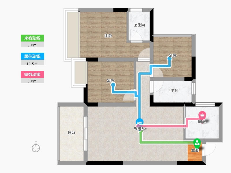 四川省-达州市-龙湾新城-73.39-户型库-动静线