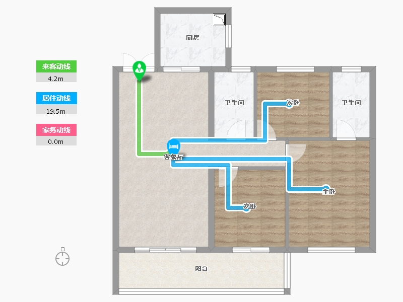 陕西省-宝鸡市-海澜湾-87.20-户型库-动静线