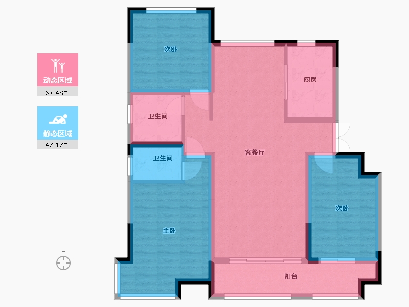 山东省-泰安市-帝景郦城-99.28-户型库-动静分区