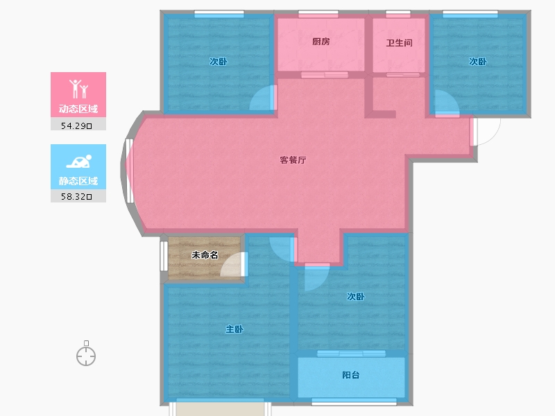 河南省-洛阳市-世纪阳光-104.00-户型库-动静分区