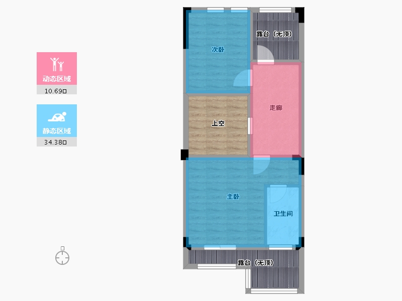 重庆-重庆市-东原御江山-58.52-户型库-动静分区