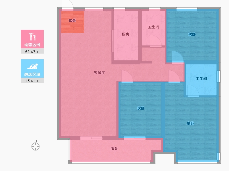 安徽省-合肥市-乐富强悦融湾-96.01-户型库-动静分区