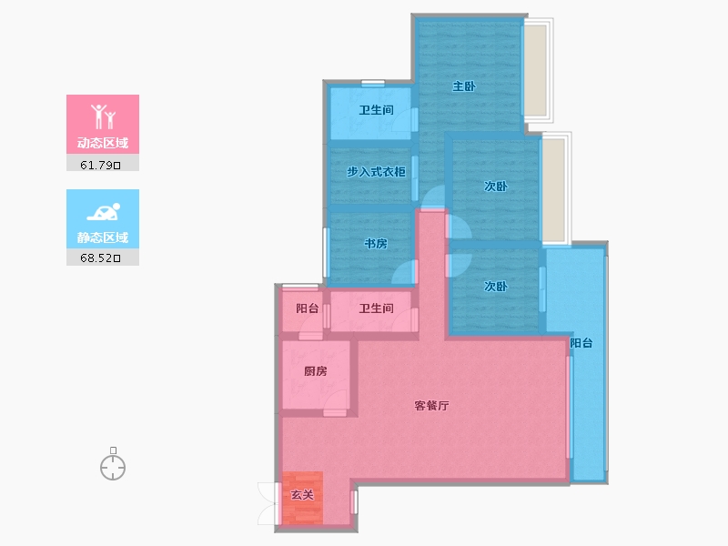 贵州省-黔南布依族苗族自治州-水岸铭门-115.47-户型库-动静分区