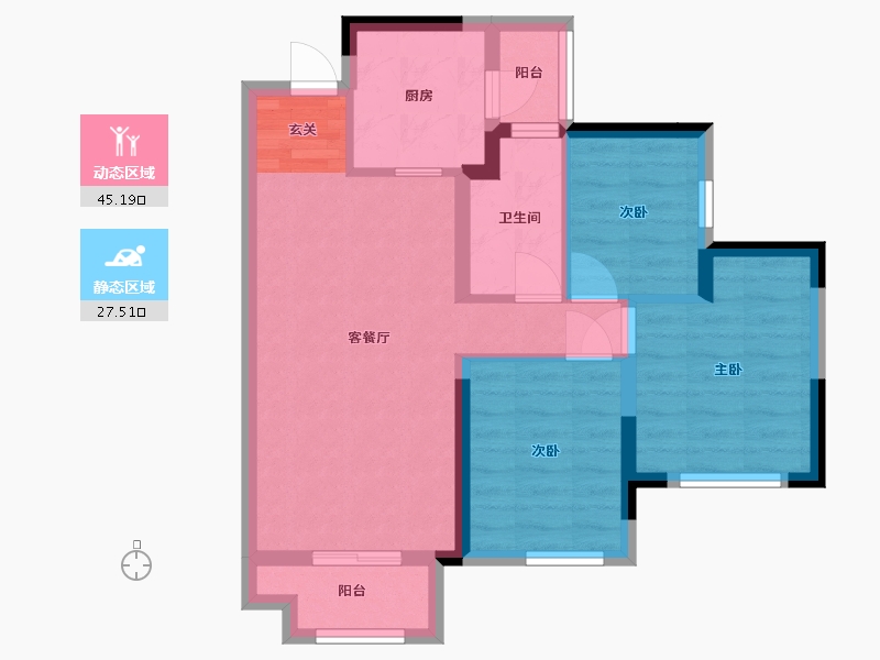 四川省-成都市-招商愉樾-64.02-户型库-动静分区