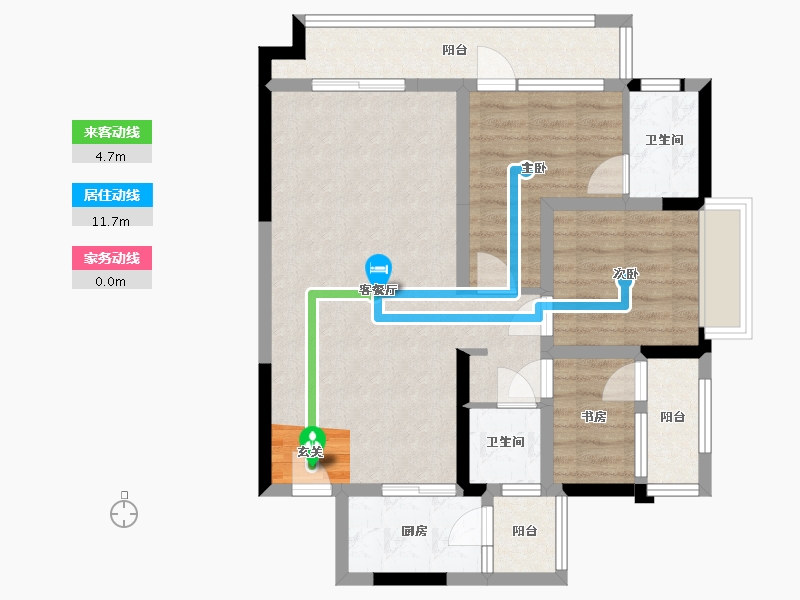 四川省-成都市-逸山公馆-78.69-户型库-动静线