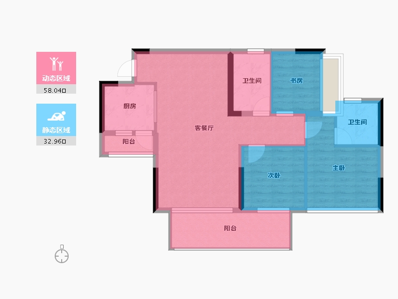 四川省-乐山市-中央花园-82.09-户型库-动静分区