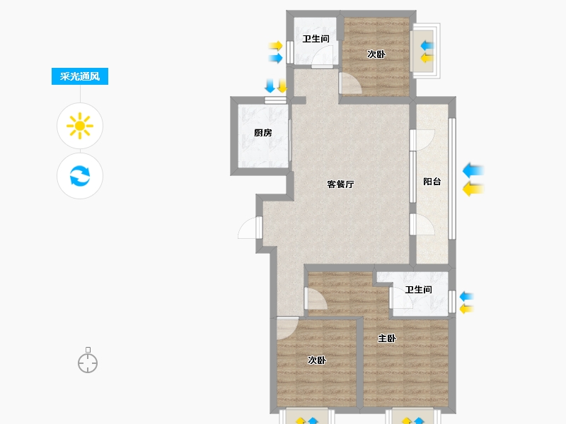 山东省-青岛市-西海岸创新科技城-78.30-户型库-采光通风