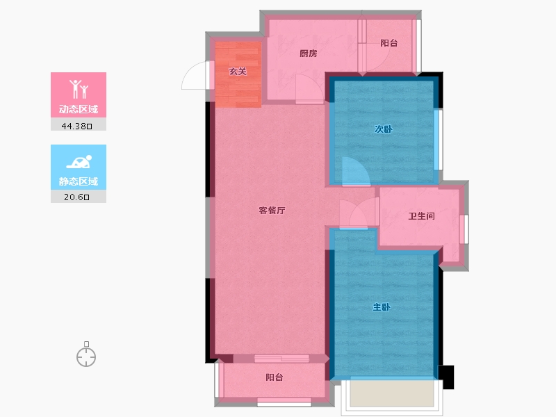 四川省-成都市-炎华置信花千集中心-57.07-户型库-动静分区